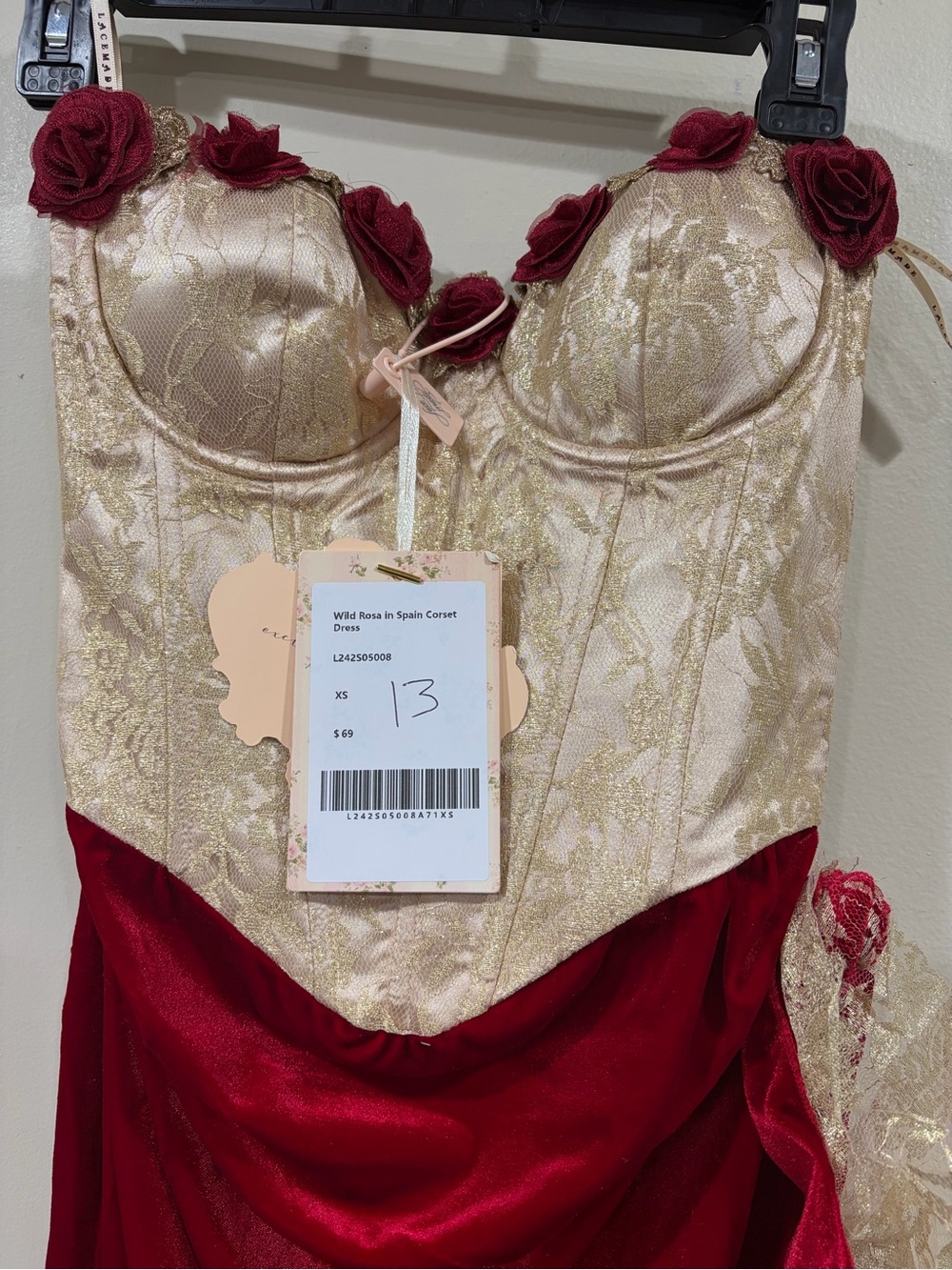 NEW LaceMade Wild Rose Spain Corset Dress Size XS - Picture 14 of 16